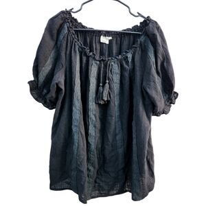 Fashion apparel and accessories since 1999 black blouse size S to M (over sized)
